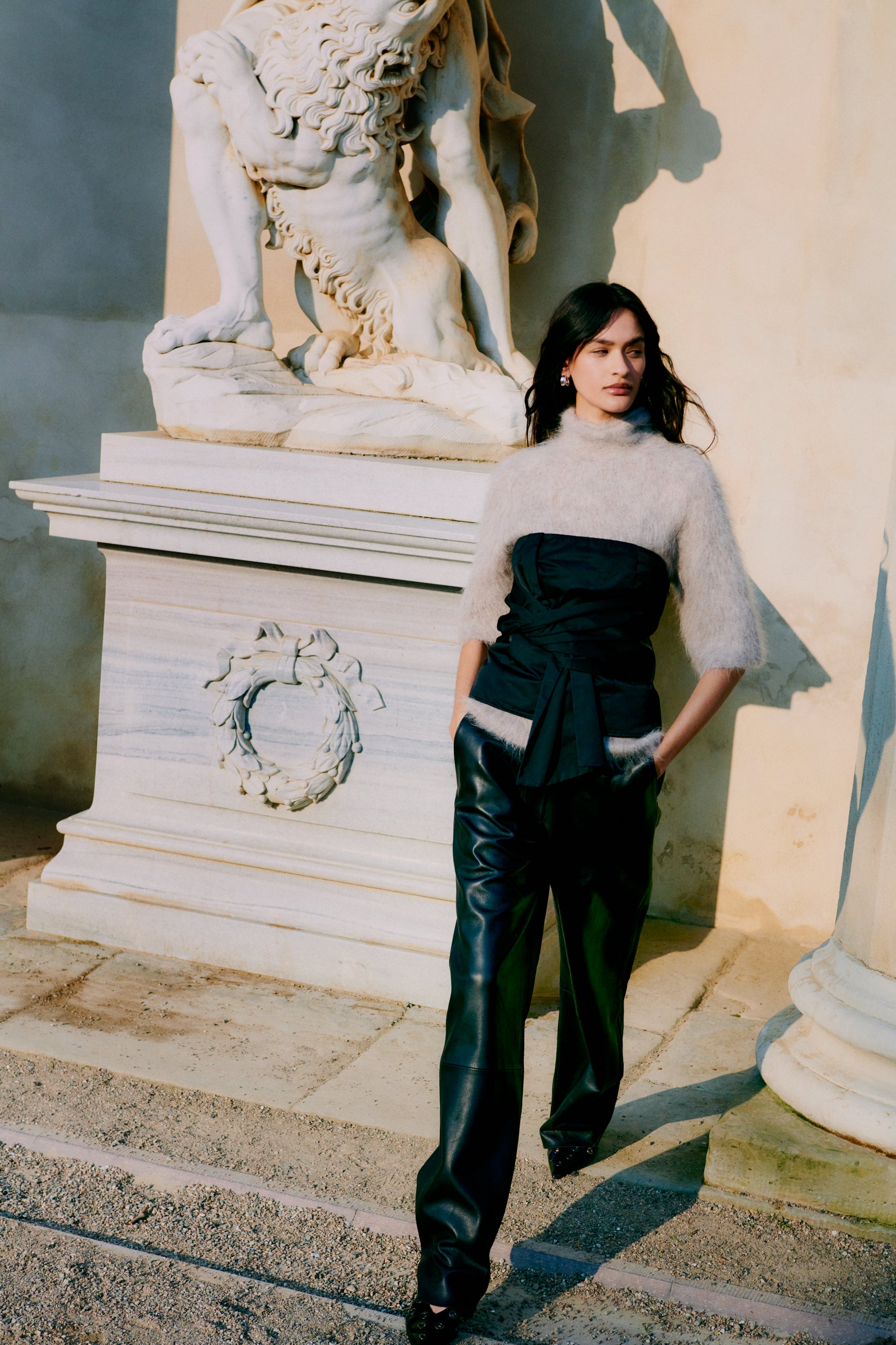 Aluna Bonded læderbukser - sort